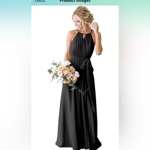 New formal black dress with pockets